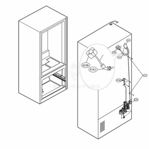 Valve And Water Tube Parts Diagram and Parts List for LRFWS2906S ASTCNA0 LG Refrigerator