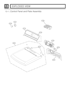 Control Panel And Plate Assembly Diagram and Parts List for DLE7000WA ABWEEUS LG Dryer