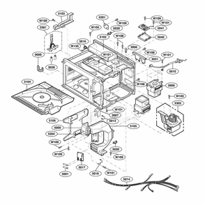 Part Location Diagram of 6411W1A024J LG POWER CORD ASSEMBLY