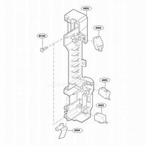 Latch Board Parts Diagram and Parts List for JVM1542BF CBKEGEU LG Wall Oven