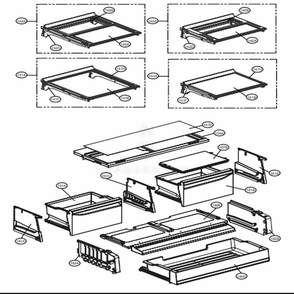Refrigerator Parts Diagram and Parts List for 74043 ASTCSE1 LG Refrigerator