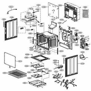 Cavity Parts Diagram and Parts List for LRGL5821S FSTELGA LG Range