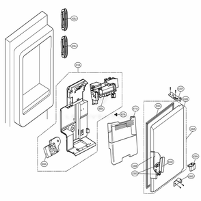 Ice Maker And Ice Bin Parts Diagram and Parts List for LMXS30746S ASTCNA0 LG Refrigerator