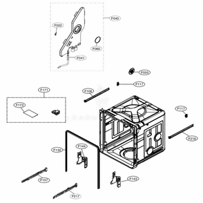 Part Location Diagram of AHC73575010 LG RAIL ASSEMBLY