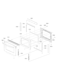 Lower Door Parts Diagram and Parts List for LDE3037ST  LG Range