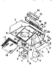 Range Hood Diagram and Parts List for 2335188911  Kenmore Range Hood