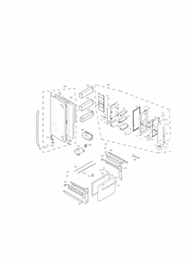 Door Parts Diagram and Parts List for 79570333410  Kenmore Refrigerator