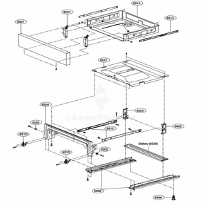Drawer Parts Diagram and Parts List for LSE4611BD ABDLLGA LG Range