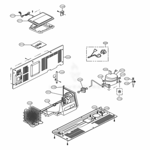 Machine Compartment Diagram and Parts List for LSXC22426S ASTCNA5 LG Refrigerator