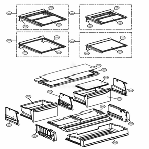 Refrigerator Parts Diagram and Parts List for 74043 ASTCSE0 LG Refrigerator