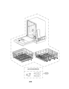 Accessory Parts Diagram and Parts List for LDS5811BB-01  LG Dishwasher
