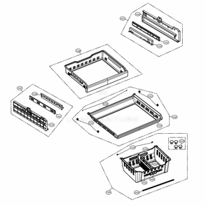 Freezer Parts Diagram and Parts List for LMXS30776S ASTCNA3 LG Refrigerator
