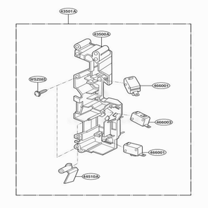 Latch Board Parts Diagram and Parts List for MV1340T WHEGSC LG Wall Oven