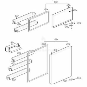 Door Parts Diagram and Parts List for LTCS24223B AWBCNA7 LG Refrigerator