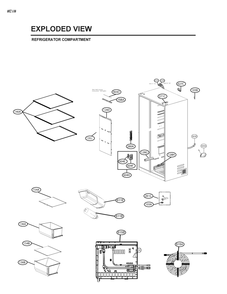 Refrigerator Compartment Diagram and Parts List for GM-L277PSLB ASTCNA0 LG Refrigerator