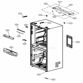 Case Part Diagram and Parts List for LRMXC1803S ASTCNA0 LG Refrigerator