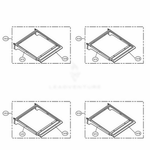 Refrigerator Parts Diagram and Parts List for 72302 ASWCSE0 LG Refrigerator