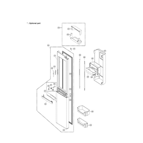 Refrigerator Door Diagram and Parts List for LSC22991ST 00 LG Refrigerator