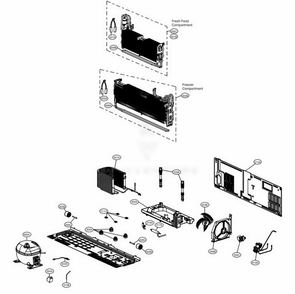 Cycle Parts Diagram and Parts List for LRFDS3006D ASBCNA0 LG Refrigerator