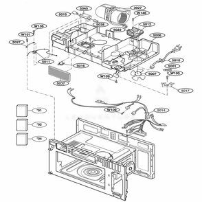 Interior Parts 2 Diagram and Parts List for 63652 AW1ESEA LG Range