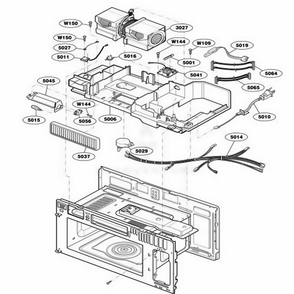 Interior Parts 2 Diagram and Parts List for 80869 AB2ESEA LG Range