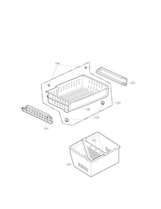 Freezer Parts Diagram and Parts List for LFX25974ST 01 LG Refrigerator