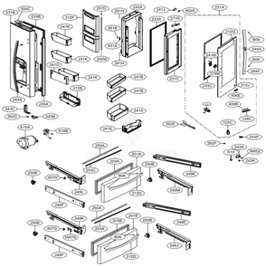 Part Location Diagram of ADC76265713 LG DOOR ASSEMBLY,HOME BAR