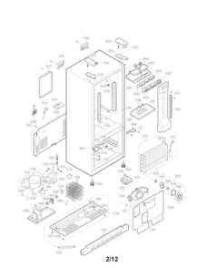 Case Parts Diagram and Parts List for LFC20760SB 03 LG Refrigerator