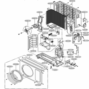 Outdoor Unit Diagram and Parts List for LAU096HNP ANCAEUS LG Air Conditioner