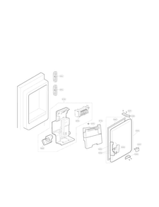Ice Maker Parts Diagram and Parts List for LFXC24726S 01 LG Refrigerator