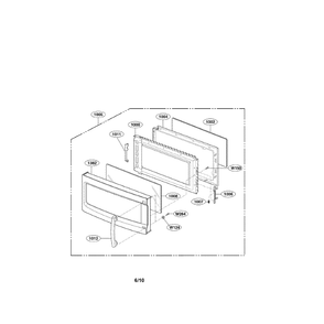 Door Diagram and Parts List for LMV2053SB 00 LG Microwave