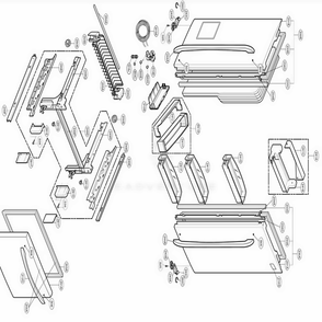 Door Parts Diagram and Parts List for 79763 ASTCSEC LG Refrigerator