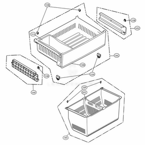 Freezer Parts Diagram and Parts List for 73059 AWBCSE0 LG Refrigerator