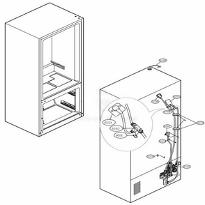 Valve And Water Tube Parts Diagram and Parts List for LFXC22526D ASBCNA0 LG Refrigerator