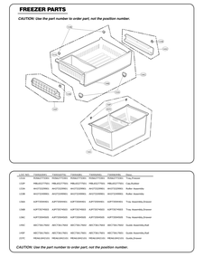 Freezer Parts Diagram and Parts List for GC-L288GSXM ANSCSE1 LG Refrigerator