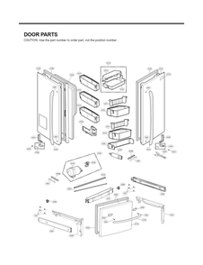 Door Parts Diagram and Parts List for LFX31995ST 01 LG Refrigerator