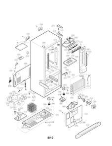 Case Parts Diagram and Parts List for LRBN20512SW01  LG Refrigerator