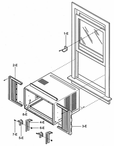 Installation Kit Assy Diagram and Parts List for 58072189200  Kenmore Air Conditioner