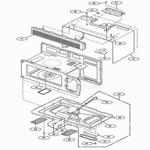 Oven Cavity Parts Diagram and Parts List for NNS244WL CWHEMAT LG Range