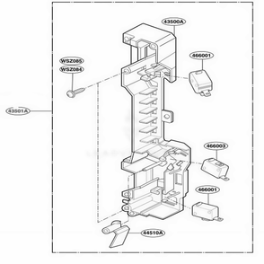 Latch Board Parts Diagram and Parts List for MV1501BQ KBSEGSE LG Wall Oven
