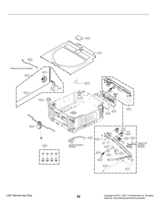 Pressure Switch Harness Diagram and Parts List for F70E2UDNK4 ASSEEUS LG Washer