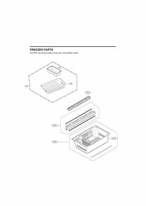 Freezer Parts Diagram and Parts List for GR-G27ANSNM ASTCNA2 LG Refrigerator