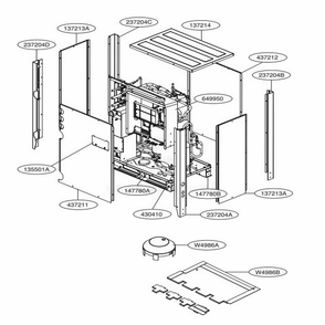 Pannel Part Diagram and Parts List for ARWN144DAS4 AWGBLUS LG Air Conditioner
