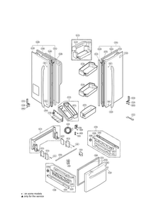 Door Parts Diagram and Parts List for LFX21971ST 03 LG Refrigerator