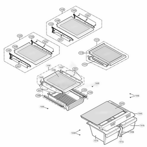 Refrigerator Parts Diagram and Parts List for 68272 ASWCSER LG Refrigerator