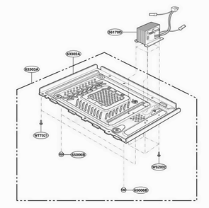 Base Plate Parts Diagram and Parts List for MAB745W01 CW3EBBY LG Microwave