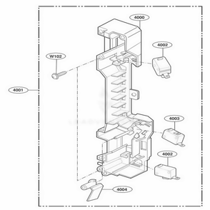 Latch Board Parts Diagram and Parts List for JVM1640BJ AB1EGEU LG Range