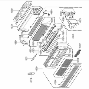 Part Location Diagram of 5990A30009A LG LOUVER,VERTICAL