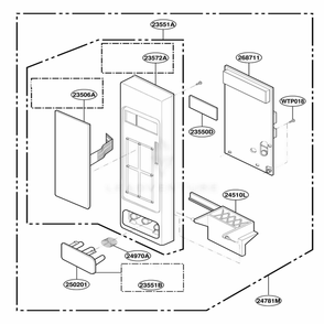Controller Parts Diagram and Parts List for JE1860SH CSBEGEU LG Wall Oven