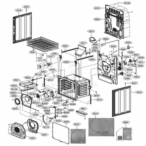 Cavity Parts Diagram and Parts List for LRG4111ST ASTELGA LG Range
